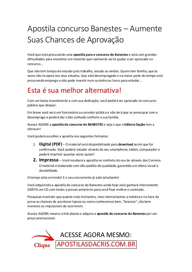 Apostila Banestes 2015 Pdf